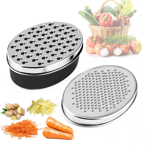 Râpe à fromage zesteur d'agrumes et de citron avec récipient de stockage des aliments et couvercle-Parfait pour les fromages durs au parmesan ou au cheddar doux, le gingembre - Product Image 1