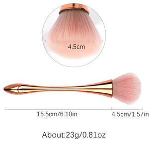 แปรงแต่งหน้าแบบแบนสำหรับเนื้อแป้งฝุ่น บลัชออน ปัดเล็บ ขนแปรงไนลอน ด้ามพลาสติก สำหรับมืออาชีพ - Product Image 5