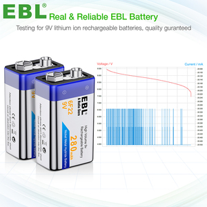 <span class=keywords><strong>EBL</strong></span> - Baterías Recargables NIMH de 9 V en Oferta - Product Image 2