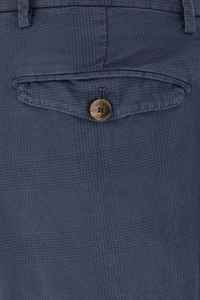 Pantalon extensible en coton mélangé bleu Briglia de créateur de vente chaude plissé sur les boucles de ceinture avant - Product Image 3