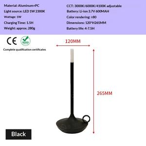 Lampe de table de style <span class=keywords><strong>Aladdin</strong></span> en métal rechargeable de style européen, camping en plein air, gradation tactile, lumière de nuit portable, lumière d'ambiance - Product Image 2