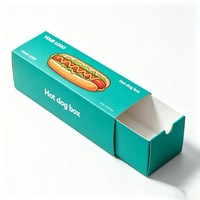 Caja biodegradable hecha a mano para sándwiches, apta para alimentos, en oferta, caja para hot dogs, caja para hamburguesas