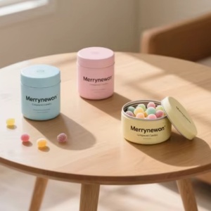 Eco Friendly Food Grade Aluminum Candy <b>Tin</b> Perfect for Gummy Children's Gummy Candy Jar <b>Sweet</b> Candy Jar - Product Image 1