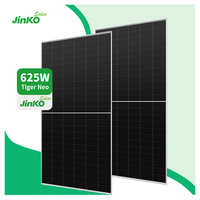 Jinko Tiger Neo 625W 630W Panneau solaire photovoltaïque Production d'énergie à haut rendement