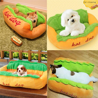 Lit pour hot-dogs drôle lits pour chiens chenil chat chiot chaud doux canapé tapis panier couverture sac de couchage