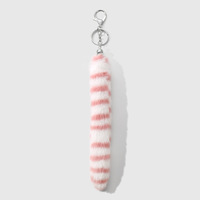 Porte-clés décontracté multicolore à motif léopard dégradé horizontal, mini sac pendentif