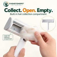 Rouleau réutilisable pour enlever les poils d'animaux avec système d'auto-nettoyage et tête de brosse de 17 cm pour canapés, vêtements et literie