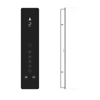 Panneau de commande moderne pour cabine d'ascenseur en verre, pour ascenseurs de passagers destinés aux villas et hôtels, avec bouton tactile
