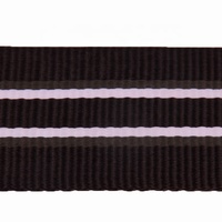 Sangle élastique réglable en nylon noir de 38 mm avec deux rayures rose clair, durable, pour sac, épaule, ceinture, jacquard Liman
