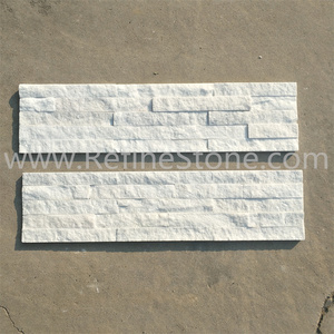 Siêu trắng quartzit xếp chồng lên nhau tường Veneer đá tự nhiên gạch ngoài trời biệt thự ngoại thất vuông chia bề mặt văn hóa đá phiến - Product Image 6