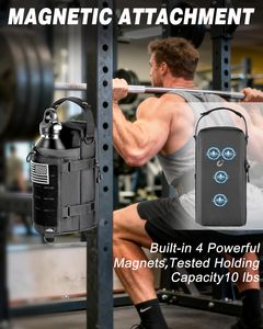 Bolsa Deportiva Magnética Personalizada con Logotipo, Impermeable, para Gimnasio, con Porta Botella de Agua, Bolsillos con Cremallera y Espacio para Teléfono - Product Image 2