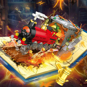 <span class=keywords><strong>Livre</strong></span> <span class=keywords><strong>pop</strong></span>-<span class=keywords><strong>up</strong></span> DIY Train express JJ9059, blocs de construction éducatifs, briques, jouets MOC pour enfants, cadeaux, plastique, 889 pièces - Product Image 3