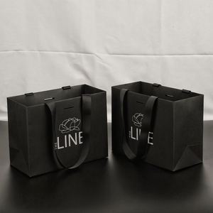 Bolsas de Papel Kraft Ecológicas Personalizadas Reciclables con Asas de Cuerda de Algodón, Duraderas y Reutilizables para Compras en Boutiques y Embalaje de Regalos - Product Image 5