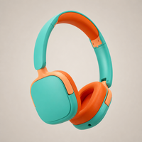 Headphone Nirkabel Over Ear Pabrik Langsung OEM ODM Headset Kustom Stereo untuk Wanita Gadis Musik Perjalanan