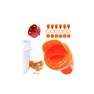 6 cái/bộ tự làm thức ăn cho gà tự động gia cầm feeders Kit cho xô, Thùng, máng Vườn Nhà