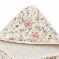 Toalla con Capucha para Bebé de Seis Capas de Muselina, Bata de Baño con Dibujos Animados, Manta Suave para Recién Nacidos