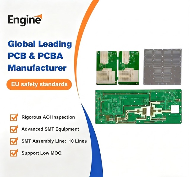 OEM Custom High Frequency HDI Printed PCB Circuit Board FR4 Glass Fiber High Performance Design