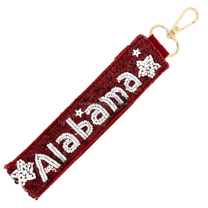 Vente en gros de porte-clés perlé fait main de haute qualité personnalisation personnalisée cadeau de Saint Valentin en acier inoxydable pour femmes et filles - Product Image 3
