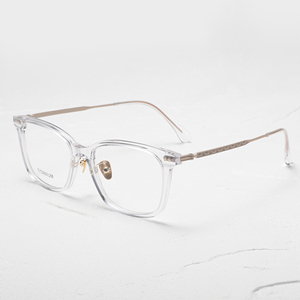 Transparent Rectangle Full Rim Eyeglasses Titanium Lightweight Unisex Adults Vision Correction Frames - Product Image 2