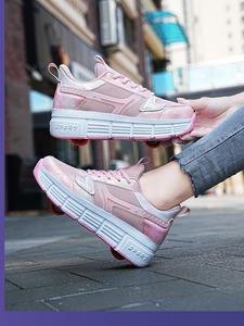 Zapatos para caminar para niños, niños y niñas, <span class=keywords><strong>patines</strong></span> deportivos de dos <span class=keywords><strong>ruedas</strong></span> para estudiantes, zapatos con <span class=keywords><strong>ruedas</strong></span> para caminar, <span class=keywords><strong>patines</strong></span> - Product Image 5