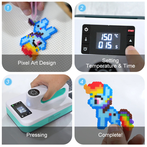 <span class=keywords><strong>Machine</strong></span> à presser à chaud compacte pour perles fusibles, outil de bricolage familial pour perles pixel - Product Image 3