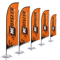 Drapeaux de plage promotionnels, drapeaux à plumes en gros, 100% polyester, taille personnalisée professionnelle, durables, écologiques, mât en aluminium