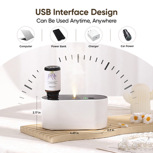 Diffuseur d'huiles essentielles portable sans eau avec logo personnalisé, alimenté par USB, machine à parfum d'huile pure, nébuliseur silencieux pour la maison et le bureau - Product Image 3