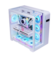 AntarcChill Wholesale Curved Full Tower Computer Gaming Pc Case White Gaming Casing Pc Cabinet ATX Cases Towers