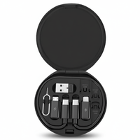 Câble de données multiport Micro-USB 3A à charge rapide avec logo personnalisé, 6 en 1, en PVC, avec boîte de rangement pour iOS et ordinateur