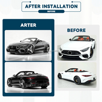 Kit carrosserie en fibre de carbone style B pour Mercedes SL63 SL43 : Lame avant, cache-antibrouillard, calandre, jupes latérales, lame arrière, spoiler – Ajustement parfait