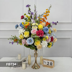 Boules de fleurs artificielles de style nouveau pour mariage, fête ou événement, personnalisables en soie. - Product Image 2