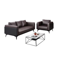 Zitai – ensemble de meubles de bureau 1 + 1 + 3, design moderne en cuir