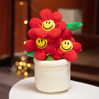 Jouets en peluche personnalisés mignons en forme de tournesols, plantes en pot créatives et adorables, peluches rembourrées pour la décoration de la maison, fabricant de jouets en peluche