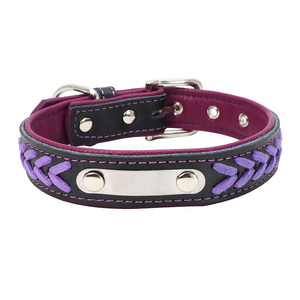 Collar acolchado de cuero suave y transpirable para cachorros, ajustable, hebilla de aleación, resistente al agua, clásico, para mascotas - Product Image 6