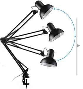 Традиционный зажим накаливания E27 лампа металлическая Рабочая лампа для чтения классическая металлическая рамка для рабочего стола Светодиодная настольная лампа