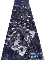 Nouveau Tissu en Tulle de Mariée 2026 avec Perles Lourdes, Dentelle à Paillettes, Maille Perlée et Tissus en Dentelle Ornés de Perles pour Robe de Mariée Européenne