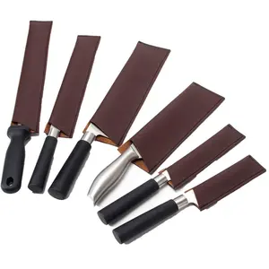 Hot Sale Case Knife Sheath PU Leather Knife Protector Cover Outdoor Camping Essential Tool Bag