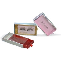 Boîte à cils rose de luxe avec logo personnalisé en gros bon prix emballage en vrac pour cosmétiques ensemble de papier à tiroir vide