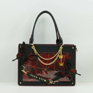 Y2K Labyrinth farfalla Spider Web lettera borse a catena fai da te trasparente borsa a tracolla Lolita gotica moda Vintage - Product Image 3