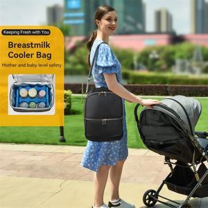 <span class=keywords><strong>Sac</strong></span> isotherme de biberon de mode écologique isolé pour travail de soins infirmiers pouvant contenir 6x9oz 20L grand <span class=keywords><strong>sac</strong></span> à dos de stockage de lait maternel 2-n-1 - Product Image 6