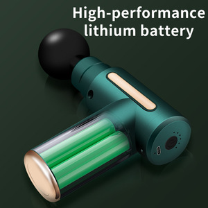 Mini pistola de masaje, masajeador muscular eléctrico, 12 niveles de velocidad, Motor sin escobillas, batería de 800mAh, recargable por USB, 5 cabezales de masaje - Product Image 2