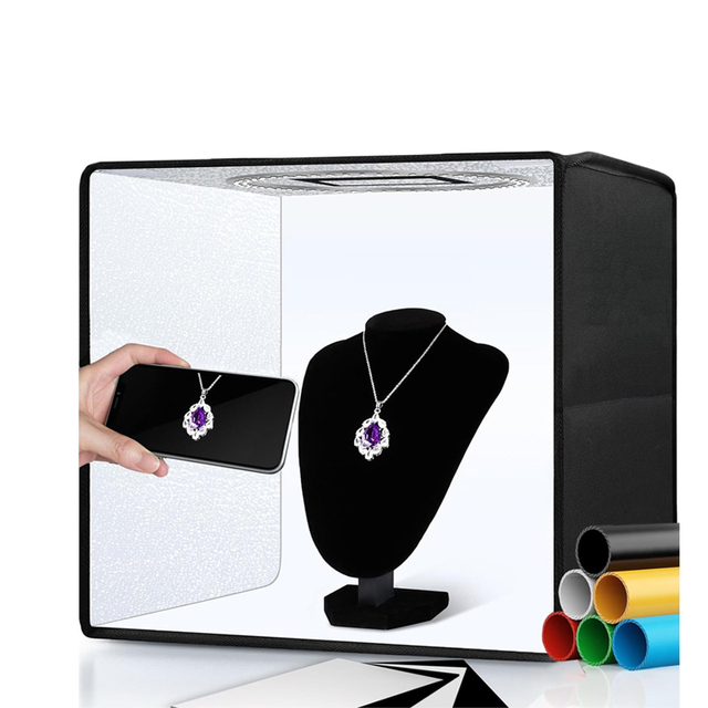 New Arrival Lightbox Light Box Mini Photo Studio 40*40 Photography Box Light Studio Shooting Tent Box Kit &6 Color Backdrops