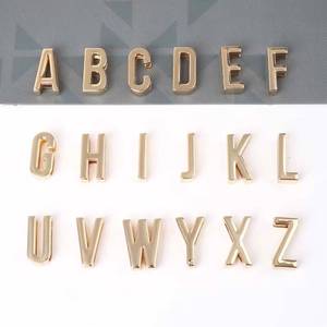 Kingming 3/ 4inch (20 mm) 29 mm open metal sliding <b>letter</b> charm, available in rose gold/ gold / silver colors - Product Image 4