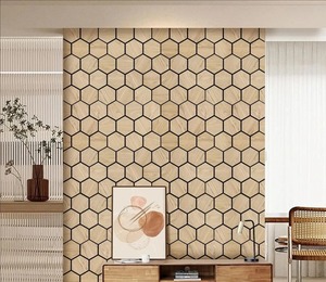 Panneau mural acoustique moderne et écologique en placage de bois pour l'<span class=keywords><strong>isolation</strong></span> <span class=keywords><strong>phonique</strong></span>, absorption acoustique hautement efficace, extérieur, salle de sport, hôtel - Product Image 2