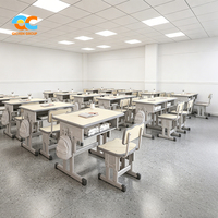 Production à haute capacité de production, supportée par OEM/ODM, bureau d'étude scolaire personnalisé avec chaise, ensemble bureau et chaise pour étudiants de tous âges