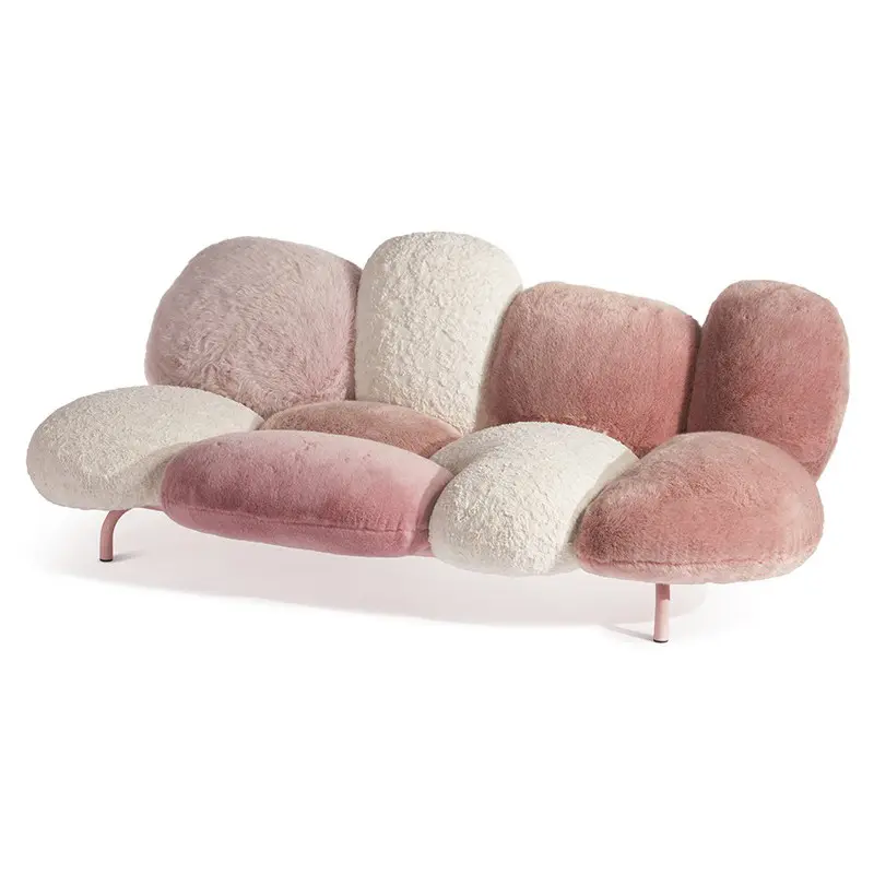 खरीदने सोफा सेट ऑनलाइन सैलून डिजाइन एन Tissu कमरे में रहने वाले सोफे स्टेनलेस स्टील गुलाबी प्यार सीट छोटे सोफे