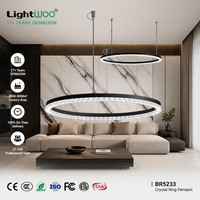 Lampadario Flessibile a Forma Lineare in Cristallo, Collegabile, 3CCT, Moderno, per Sala da Pranzo e Isola Cucina