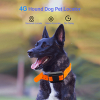 Pelacak kerah anjing Gps, perangkat pelacak lokasi Gps pagar elektronik baterai tanam 4000Mah waktu siaga panjang 4G