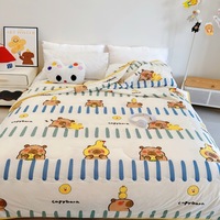 Couette pour enfants en coton tricoté Oeko-Tex de qualité supérieure, écologique, imprimée réactif, motif dessin animé, légère, pour la décoration de chambre