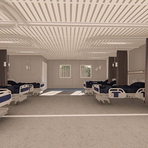 DXH <span class=keywords><strong>Prix</strong></span> usine Fournisseur chinois Conteneur préfabriqué mobile à toit en pente pour hôpital, centre médical, clinique, chambre et salon - Product Image 2